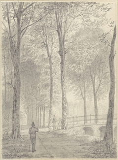 Gezicht in het bos van het hof te Bergen, bij Heiloo by Hendrik Abraham Klinkhamer