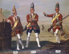 Grenadiers, 22nd and 24th Regiments of Foot, and 23rd Royal Welch Fusiliers, 1751 by David Morier