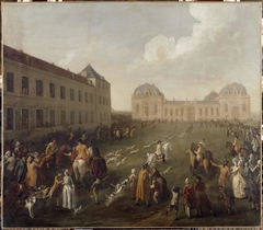 Hallali du cerf aux Grandes Ecuries le 13 septembre 1776 by Nicolas-Anne Dubois