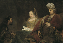 Hamas before Ahasver by Arent de Gelder