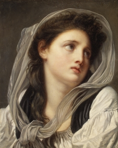 Head of a Young Woman by Jean-Baptiste Greuze