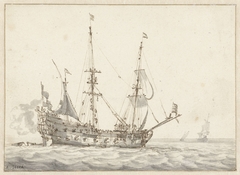 Hollands oorlogsschip by Abraham Storck
