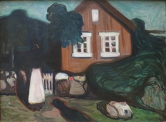 House in Moonlight by Edvard Munch