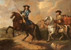 King William III (1650–1702) and Prince George of Denmark (1653–1708) at the Battle of the Boyne, 1690 by after Jan Wyck