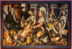 Kitchen Scene with Christ in the House of Martha and Mary by Joachim Beuckelaer