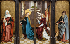 L'Annonciation, sainte Anne trinitaire, saint Antoine abbé by Bartholomäus Zeitblom