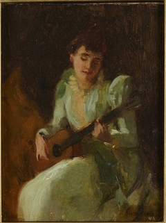 Lady Playing Guitar
