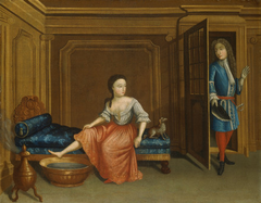 Lady Undressing for a Bath by Gerardus Duyckinck I