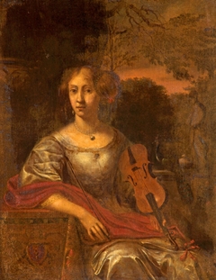 Lady with a Violin by Carel de Moor