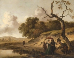 Landscape in Dunes with a Married Couple by Jan Wijnants