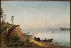 Landscape – Steep bank of the Viliya River by Joseph Marszewski