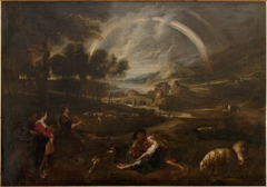 Landscape with a rainbow by Peter Paul Rubens