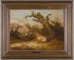 Landscape with cattle and cattlemen by Jacobus Mancadan