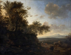 Landscape with Herdsman and Cattle by Nicolaes Pieterszoon Berchem