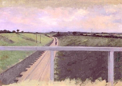 Landscape with Railway Tracks by Gustave Caillebotte