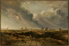 Landscape with windmills by John Crome