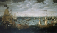 Launch of fireships against the Spanish Armada, 7 August 1588 by Netherlandish School
