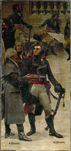 Le Panorama du siècle : Kleber et Monge, entourés de personnalités de la Révolution française