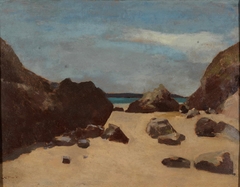 Les rochers (Rochers en Bretagne) by Odilon Redon