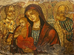 Madonna and Child with Saints by possibly Greek School