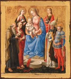 Madonna and Child with Six Saints by Francesco Pesellino