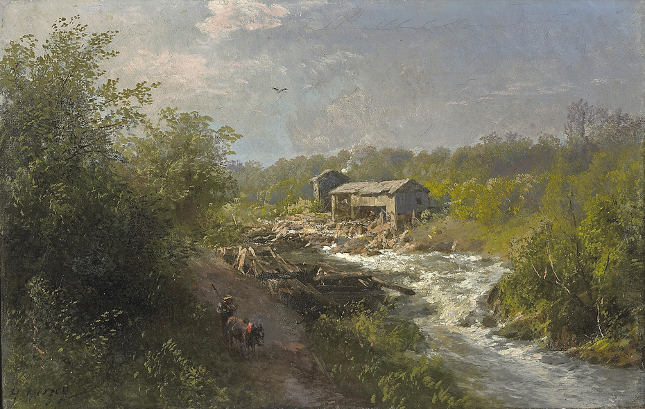 Mill by a Mountain Stream