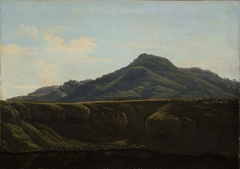 Monte Cavo from Lake Albano by Jean-Joseph-Xavier Bidauld