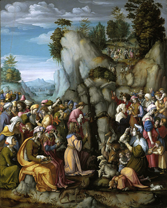 Moses Striking the Rock by Francesco Bacchiacca