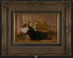 Mother and Child in an Interior by Alfred Stevens