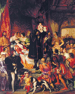 Naissance d'Henri IV by Eugène Devéria