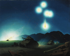 NIGHT AIR ATTACK BEFORE THE HITLER LINE by Lawren P Harris