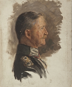 Ohne Titel (Portraitstudie Freiherr von Huene-Hoiningen, General der Infanterie, Gouverneur von Antwerpen) by William Pape