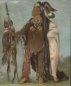 Pa-rís-ka-róo-pa, Two Crows, a Band Chief by George Catlin