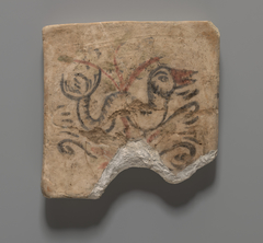 Painted Tile with Sea Monster, Yale University Art Gallery, inv. 1933.275 by Anonymous