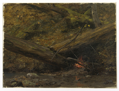Painting. Study. In the Woods Maine. by Frederic Edwin Church