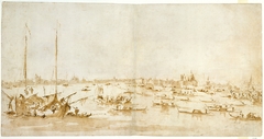 Panaromic View of the Bacino di San Marco, Looking up the Giudecca Canal by Francesco Guardi