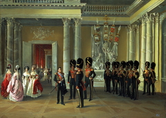 "Part of the White (Armorial) Hall in the Winter Palace" by Adolphe Ladurner