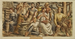 People of the Soil (mural study, Dickson, Tennessee Post Office) by Edwin Boyd Johnson