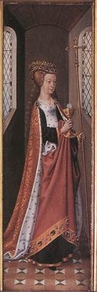 Personification of the Church (Ecclesia) by Master of the Bruges Legend of St Ursula