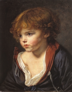 Petit Garçon blond à la chemise ouverte by Jean-Baptiste Greuze