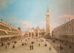 Piazza San Marco with the Basilica, Venice by Canaletto