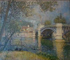 Pont sur la Seine by Alfred Sisley