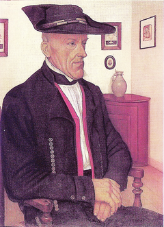 Portrait de Martin Zilliox en costume d'Oberseebach by Gustave Stoskopf