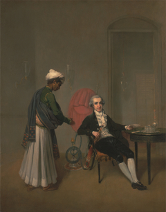Portrait of a Gentleman and an Indian Servant by Arthur William Devis