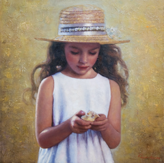 "Portrait of a little girl" by Οδυσσέας Οικονόμου