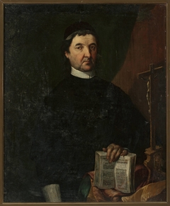 Portrait of a priest (Piarist?) by Jan Damieĺ