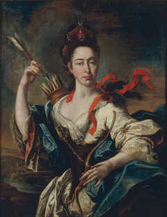 Portrait of a Woman with Attributes of Diana by Pere Crusells