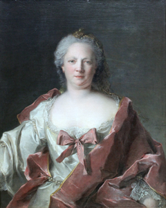 Portrait of Frankfurt banker's wife Anna Elisabeth Leerse by Jean-Marc Nattier
