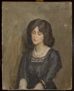 Portrait study of a woman by Jan Ciągliński