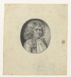 Portret van een heer, naar rechts, in een ovaal by Christian Huygens